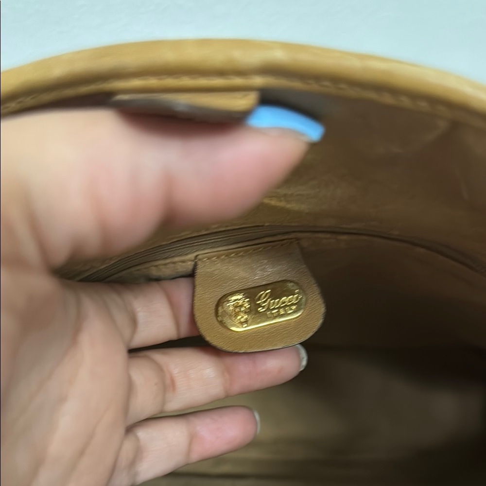 Vintage Gucci Brown and Tan Monogram Shoulder Bag - Picture 9 of 16